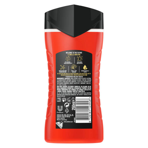 Axe - 3-in-1 Douchegel, Facewash & Shampoo Mannen - Sport Refresh - 6 x 250 ml - Voordeelverpakking