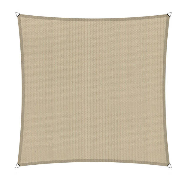 Shadow Comfort vierkant 3,6x3,6m Neutral Sand met bevestigingsset