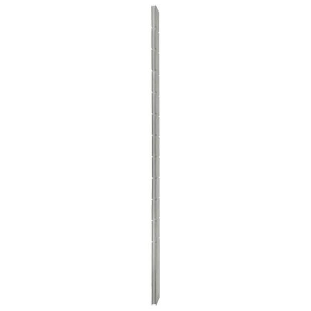 vidaXL Schuttingpalen 10 st 280 cm gegalvaniseerd staal zilverkleurig
