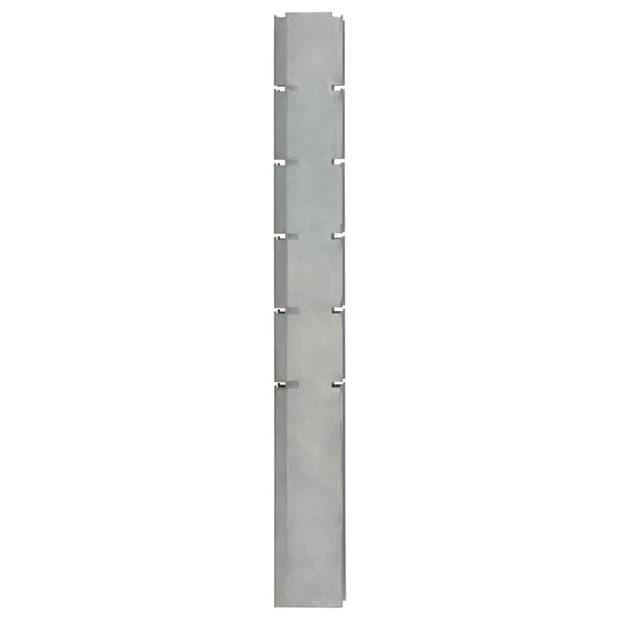 vidaXL Schuttingpalen 20 st 160 cm gegalvaniseerd staal zilverkleurig