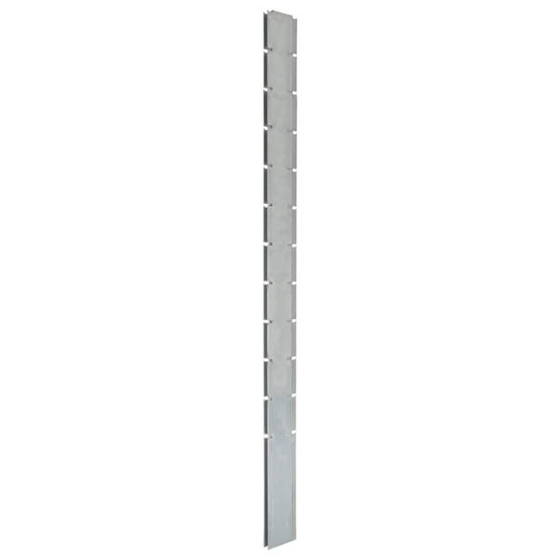 vidaXL Schuttingpalen 30 st 280 cm gegalvaniseerd staal zilverkleurig
