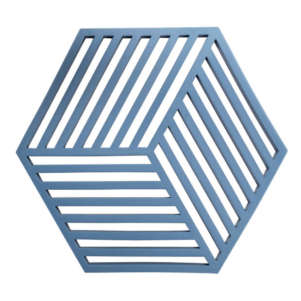 Krumble Pannenonderzetter Hexagon - Blauw - Set van 3
