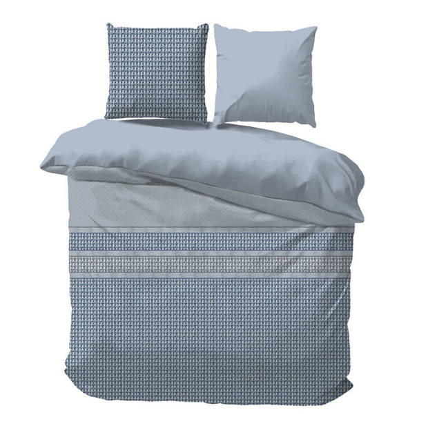 iSleep Dekbedovertrek Martijn - Blauw - Lits-jumeaux XL 260x200/220 cm