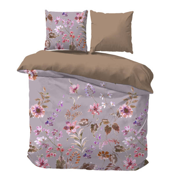 iSleep Dekbedovertrek Marie Louise - Lila - Lits-jumeaux 240x200/220 cm