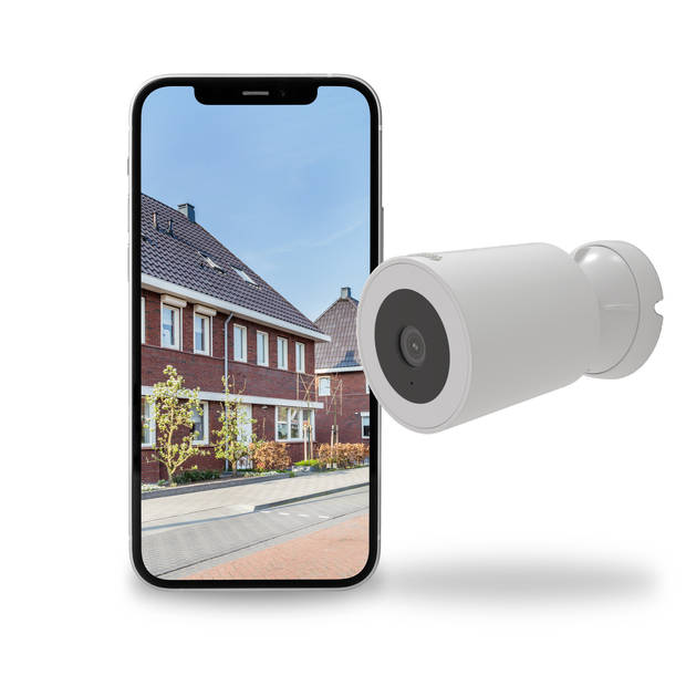 Calex Outdoor Spotlight Camera - 2K Beveiligingscamera met Nachtzicht - Bewaking voor Buiten