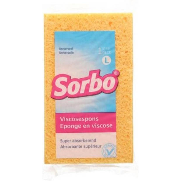 Sorbo Viscose - Spons Medium Formaat - 1 Stuk - Zeer Absorberend