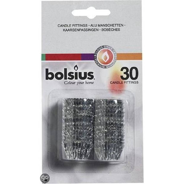 Bolsius Kaarsen – Zilverkleurige Kaarsen – Maat 24x30 – 720 Stuks - Zilverkleurig