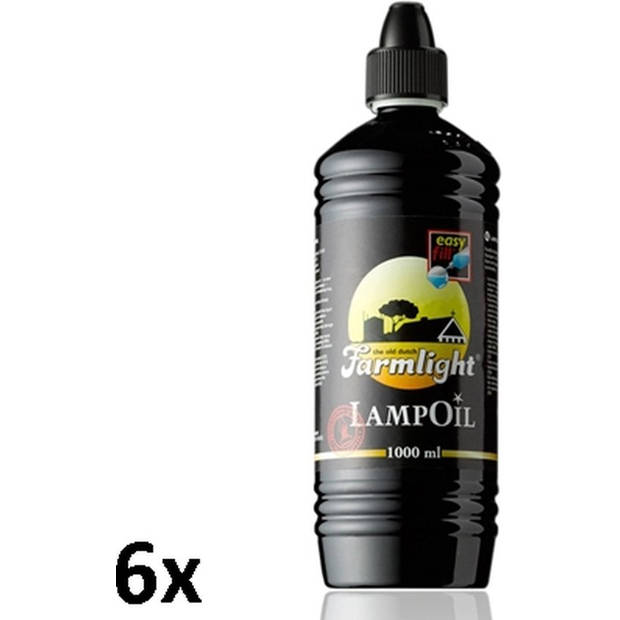 Zuivere Paraffine Tuinfakkel - Lampenolie - 1 Liter - 6 Stuks - Zuiver en Geurvrij