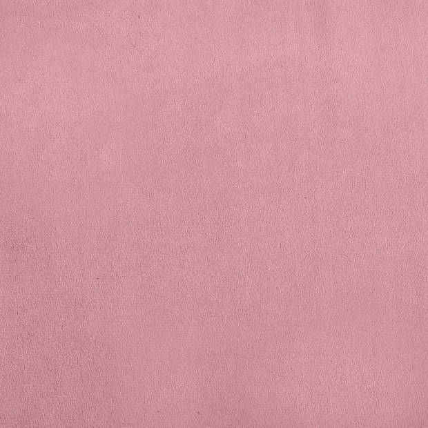 The Living Store hondenbank - fluweel - 70 x 45 x 30 cm - roze