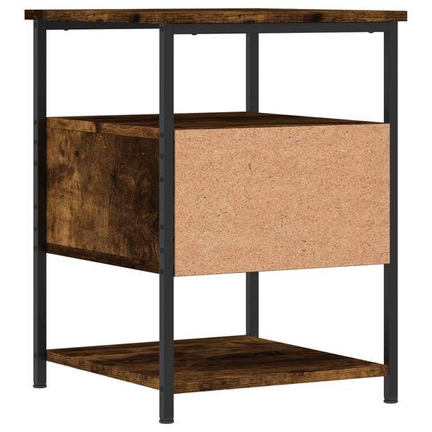 vidaXL Nachtkastjes 2 st 40x42x56 cm bewerkt hout gerookt eikenkleurig