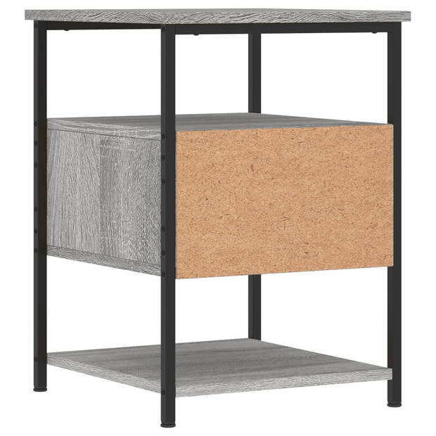 vidaXL Nachtkastjes 2 st 40x42x56 cm bewerkt hout grijs sonoma eiken