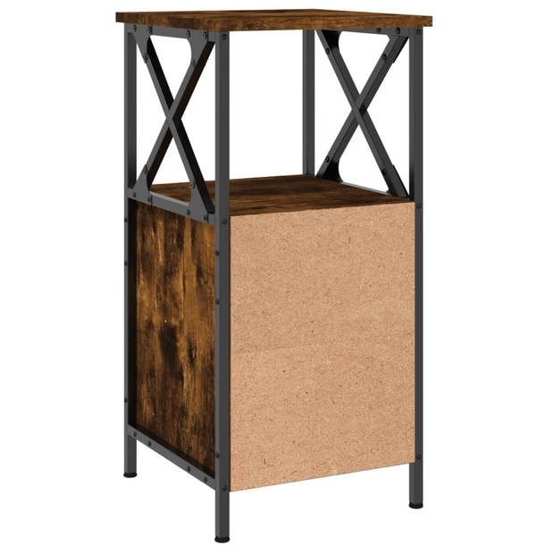 vidaXL Nachtkastjes 2 st 34x35,5x70 cm bewerkt hout gerookt eikenkleur