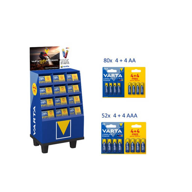 Varta Floordisplay 80x 4+4 Aa En 52x 4+4 Aaa 98300805801