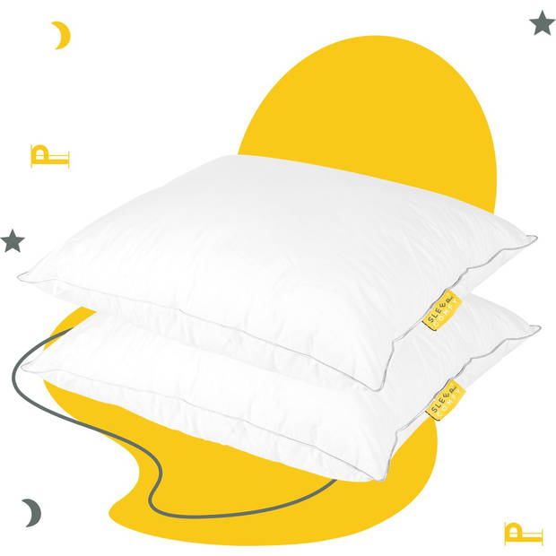 Sleep Comfy - Hoofdkussen - 2 stuks Hotelkwaliteit Hoofdkussens - Geschikt voor rug-, zij-en buikslapers 60x70 cm