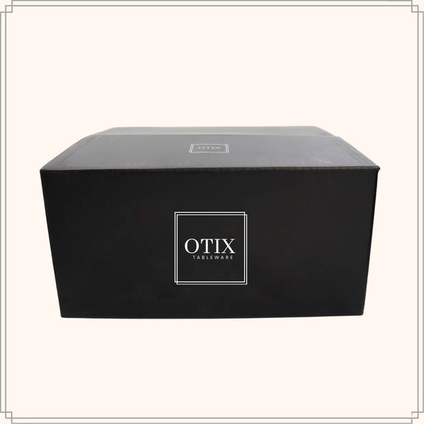 OTIX Diepe Soepborden - Bordenset 6 Persoons - Zwart Taupe - 19cm - Keramiek - TULIP