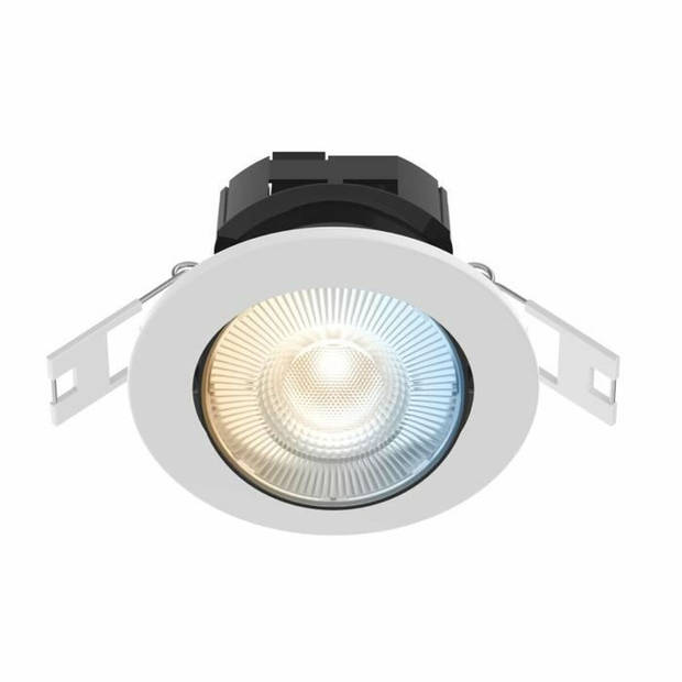 Calex Slimme Inbouwspots - Set van 3 stuks - Smart LED Downlight Dimbaar - Kantelbaar - Warm Wit Licht - Wit