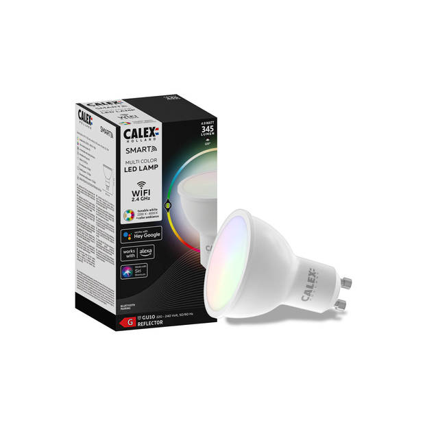 Calex Slimme LED Lamp - 5 stuks - GU10 - RGB en Warm Wit - 4.9W