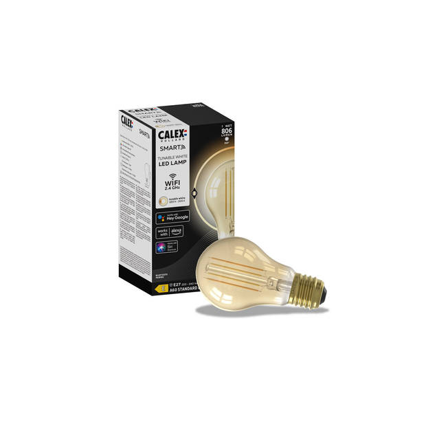 Calex Slimme LED Lamp - 3 stuks - E27 - A60 - Goud - Warm Wit - 7W