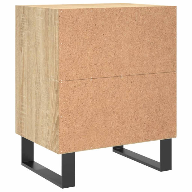 vidaXL Nachtkastjes 2 st 40x30x50 cm bewerkt hout sonoma eikenkleurig