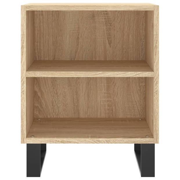 vidaXL Nachtkastjes 2 st 40x30x50 cm bewerkt hout sonoma eikenkleurig