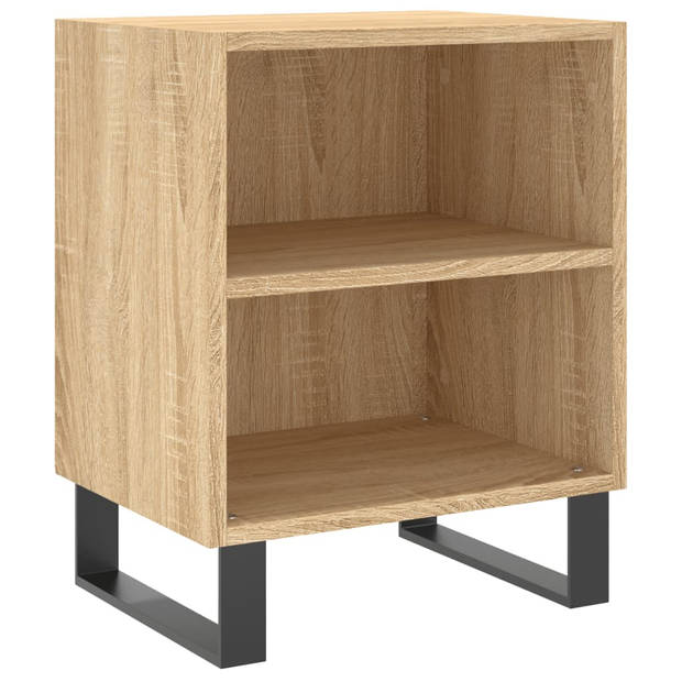 vidaXL Nachtkastjes 2 st 40x30x50 cm bewerkt hout sonoma eikenkleurig