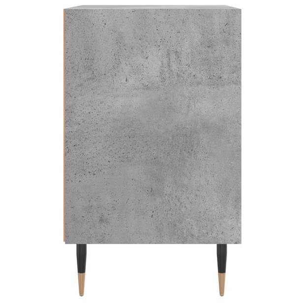 vidaXL Nachtkastje 40x30x50 cm bewerkt hout betongrijs