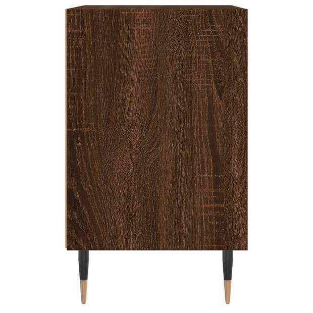 vidaXL Nachtkastjes 2 st 40x30x50 cm bewerkt hout bruin eikenkleur