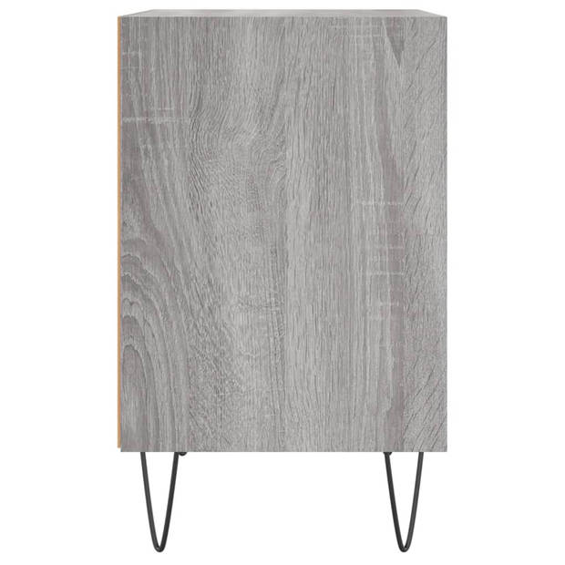 vidaXL Nachtkastjes 2 st 40x30x50 cm bewerkt hout grijs sonoma eiken