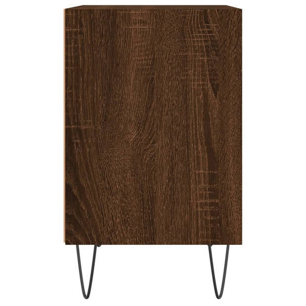 vidaXL Nachtkastjes 2 st 40x30x50 cm bewerkt hout bruin eikenkleur