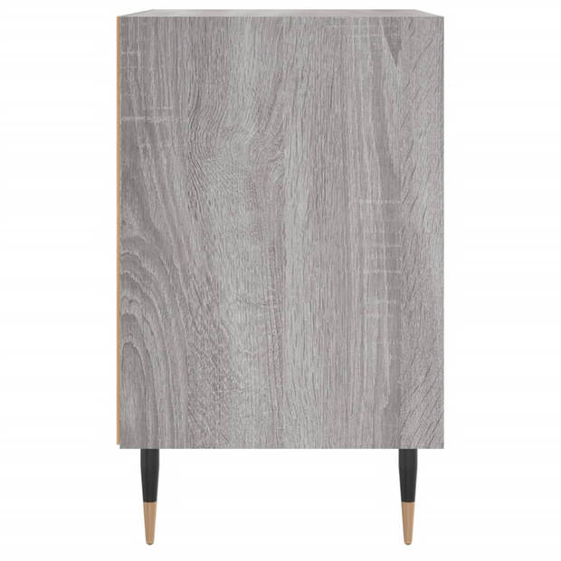 vidaXL Nachtkastjes 2 st 40x30x50 cm bewerkt hout grijs sonoma eiken