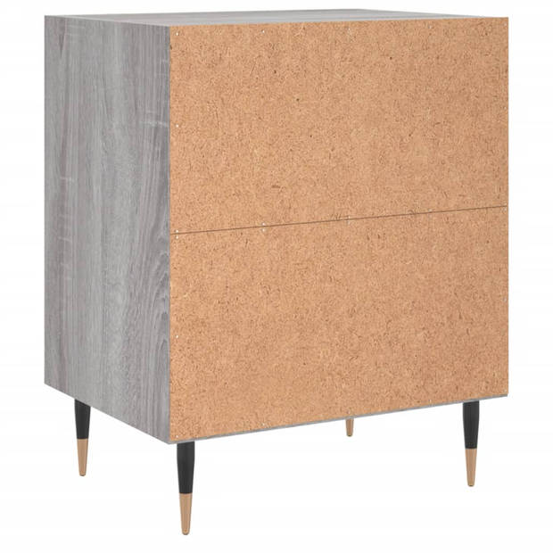 The Living Store Bedkasten - Grijs Sonoma Eiken - 40 x 30 x 50 cm - Duurzaam materiaal