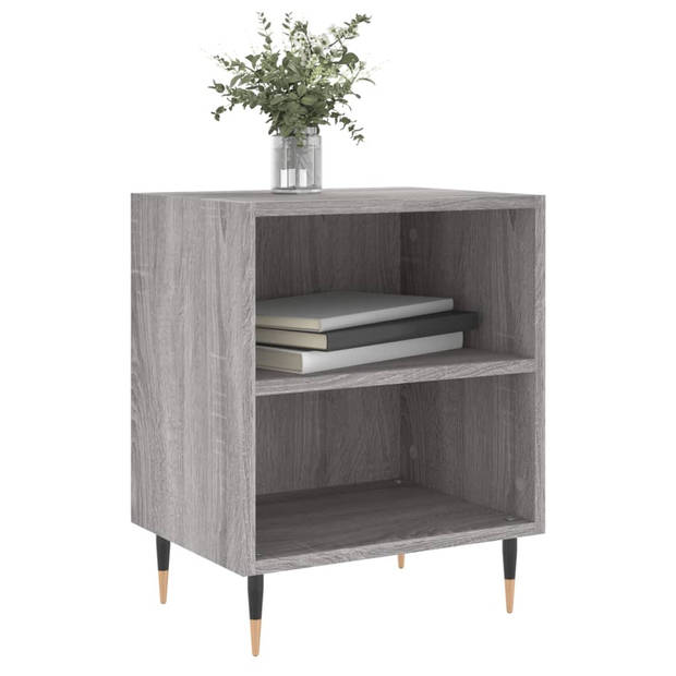 The Living Store Bedkasten - Grijs Sonoma Eiken - 40 x 30 x 50 cm - Duurzaam materiaal