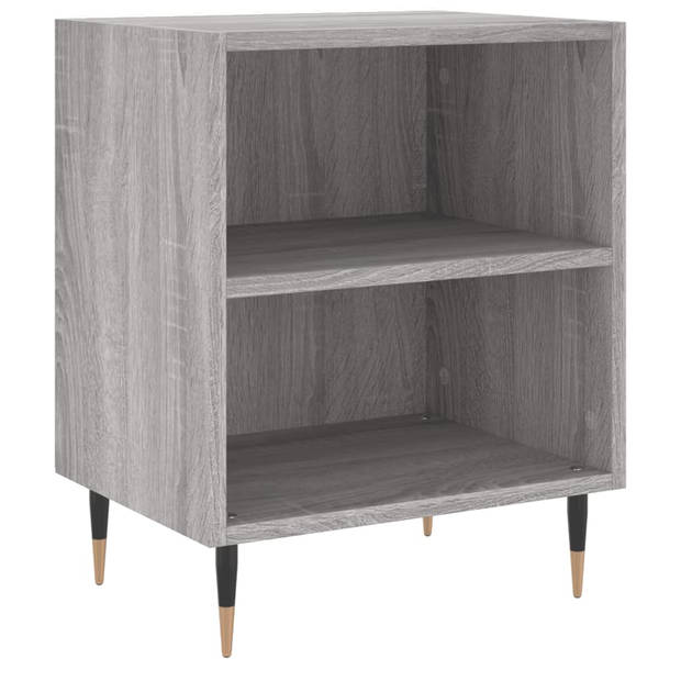 The Living Store Bedkasten - Grijs Sonoma Eiken - 40 x 30 x 50 cm - Duurzaam materiaal