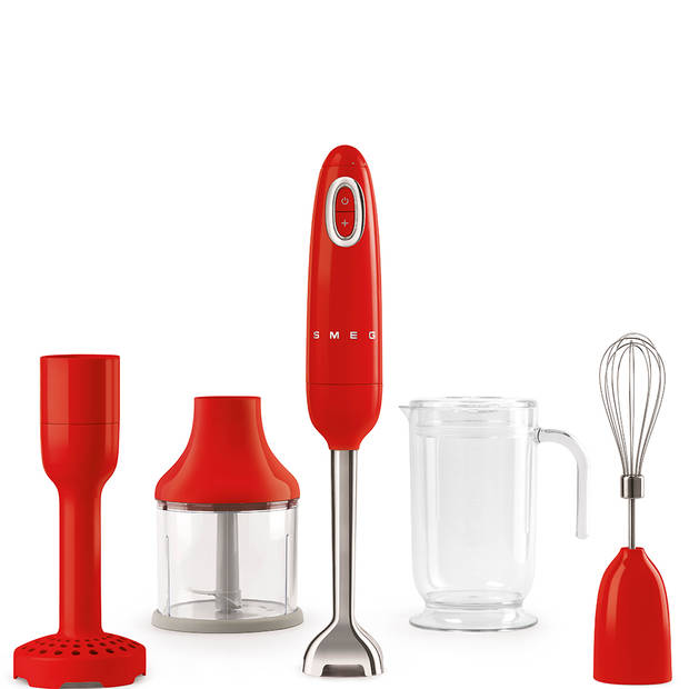 SMEG Staafmixer Set - turbofunctie - rood - HBF22RDEU