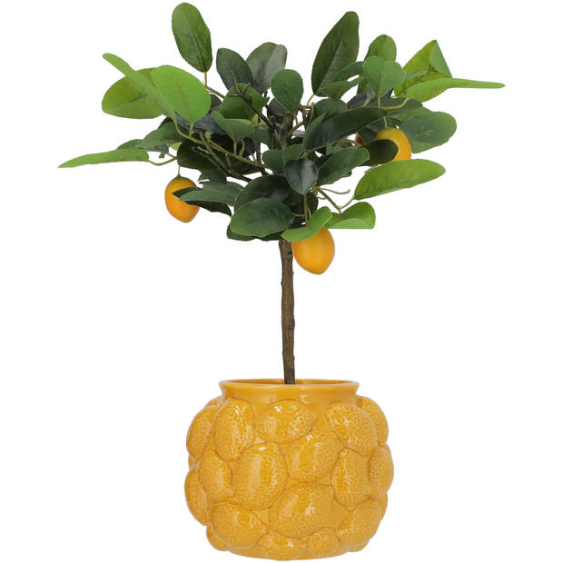 Blokker kunstplant Citroenboom - 45cm - geel