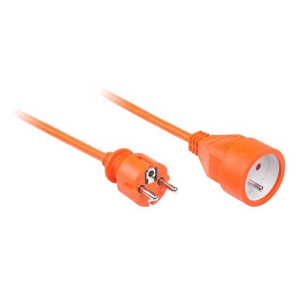 Oranje verlengsnoer Rebel 1 stopcontact, lengte 20m (3x1,5)