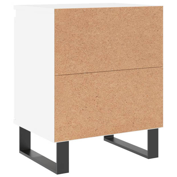 vidaXL Nachtkastjes 2 st 40x30x50 cm bewerkt hout wit