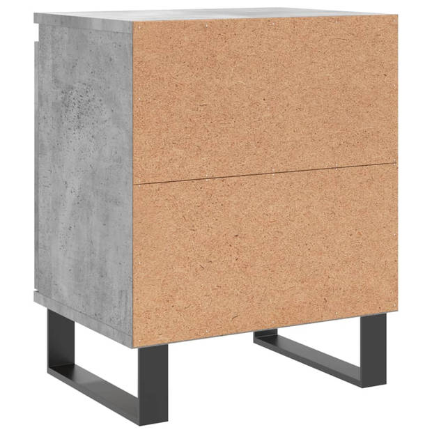 vidaXL Nachtkastjes 2 st 40x30x50 cm bewerkt hout betongrijs