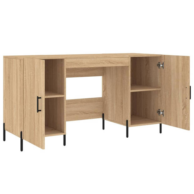 The Living Store Bureau Sonoma Eiken - 140 x 50 x 75 cm - Praktisch en Duurzaam