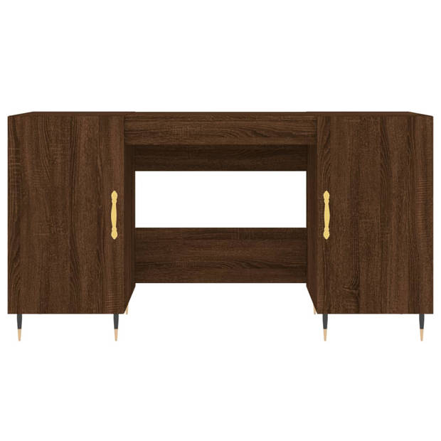 The Living Store Bureau Vintage - Bureau - 140 x 50 x 75 cm - Bruineiken