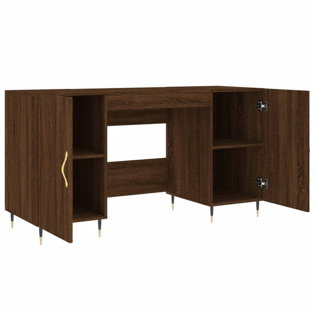 The Living Store Bureau Vintage - Bureau - 140 x 50 x 75 cm - Bruineiken