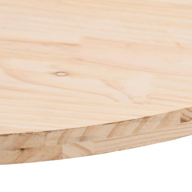 vidaXL Tafelblad ovaal 90x45x2,5 cm massief grenenhout