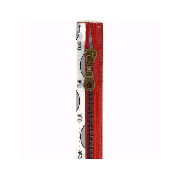 Opti 8881 M60 bronskleurige metaalrits 6mm deelbaar 35 cm rood