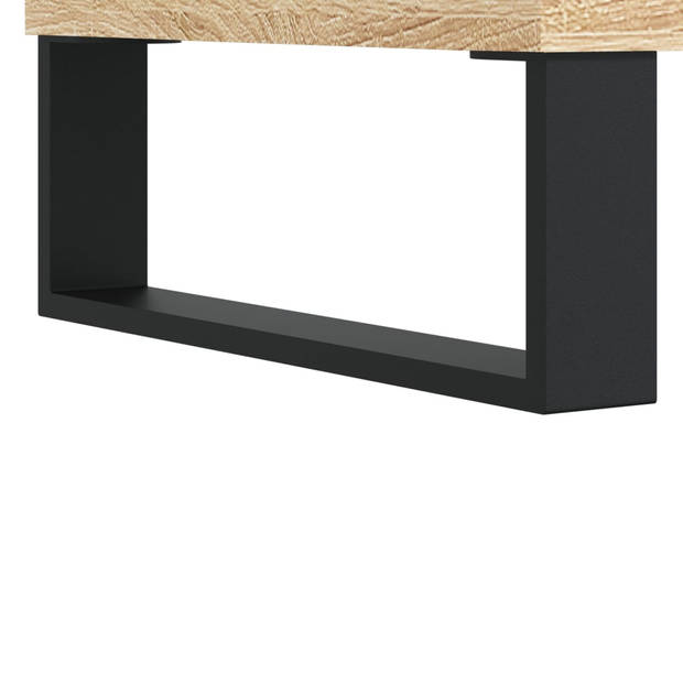 The Living Store Schoenenbank - Sonoma Eiken - 102 x 35 x 55 cm - Duurzaam hout - 2 lades - Industriële stijl