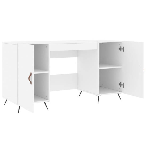 The Living Store Bureau - Elegant Charme - Bureau - 140 x 50 x 75 cm - Wit