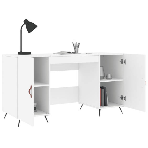 The Living Store Bureau - Elegant Charme - Bureau - 140 x 50 x 75 cm - Wit