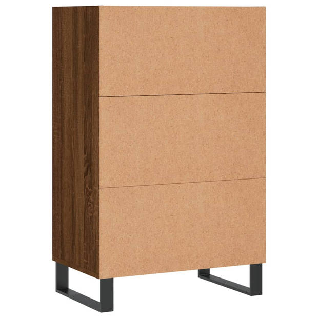 vidaXL Hoge kast 57x35x90 cm bewerkt hout bruin eikenkleur