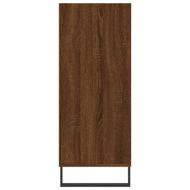 vidaXL Hoge kast 57x35x90 cm bewerkt hout bruin eikenkleur