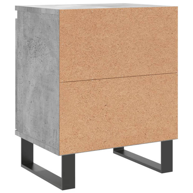 vidaXL Nachtkastje 40x30x50 cm bewerkt hout betongrijs