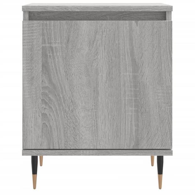 vidaXL Nachtkastjes 2 st 40x30x50 cm bewerkt hout grijs sonoma eiken